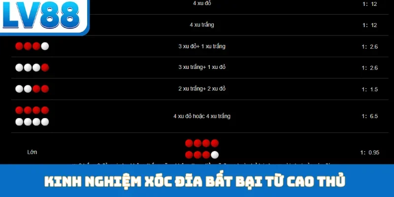 Kinh nghiệm xóc đĩa bất bại từ cao thủ