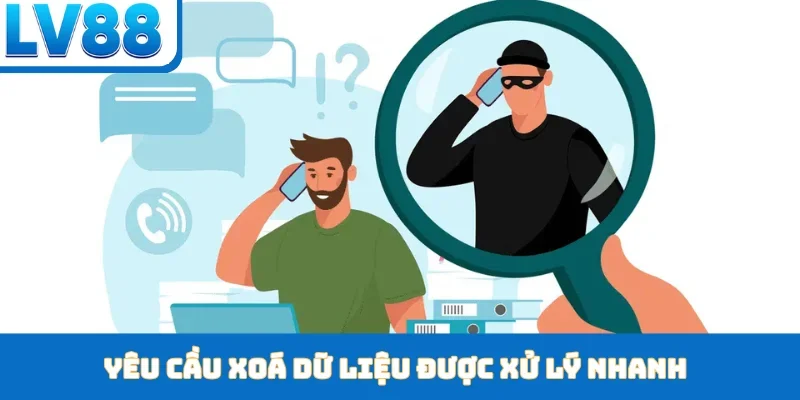Yêu cầu xoá dữ liệu được xử lý nhanh